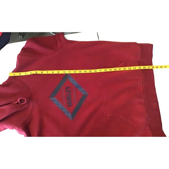 HURLEY-MEN MAROON PULLOVER HOODIE LONG SLEEVE KANGAROO POCKET SWEATSHIRT SIZE L - Picture 6 of 6